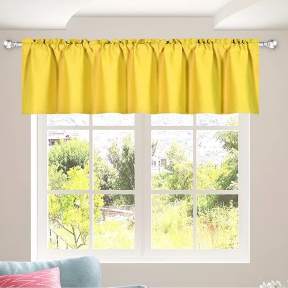 Sunny Yellow Curtain Valances